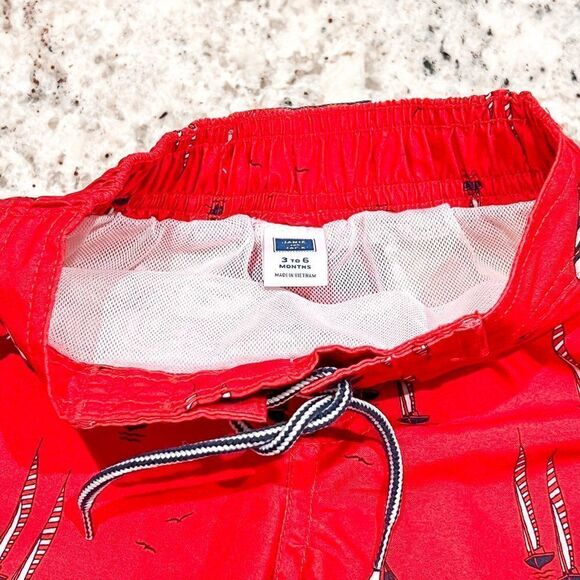 Janie & Jack Sailboat Swim Trunks, Size 3-6M - Picture 3 of 4